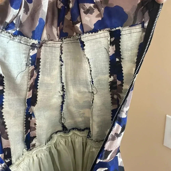 Custom Vintage blue and Lilac Cocktail Party Dress - Picture 8 of 8